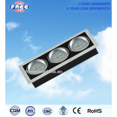 27W led grille lamp cover aluminum alloy square on ceiling