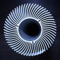 Aluminium Extrusion Circular Hollow Heat Sink for COB LED Light