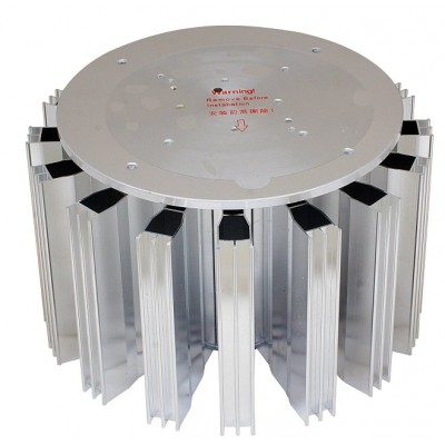 extruded aluminum led high bay light housing with heating radiators and pc for indoor playground